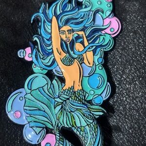 EVOL Collective- Mermaid Enamel Pin Artisan Crafted Colorful Blue, Teal & Pink